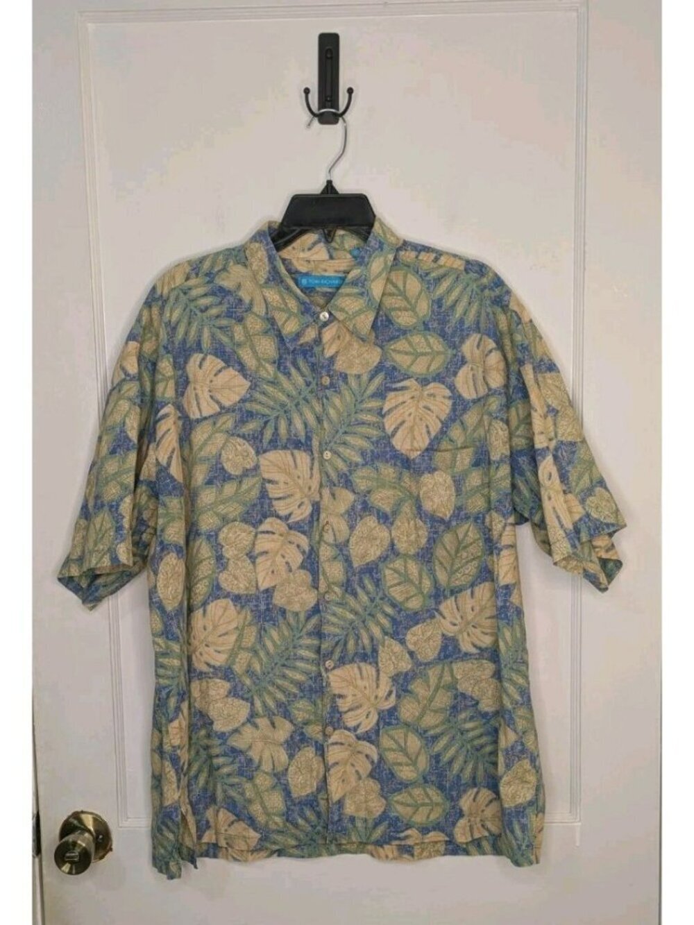 Size 2XL Tori Richard Henna Leaves Printed Hawaiian Shirt 100% Cotton Lawn - Picture 1 of 5